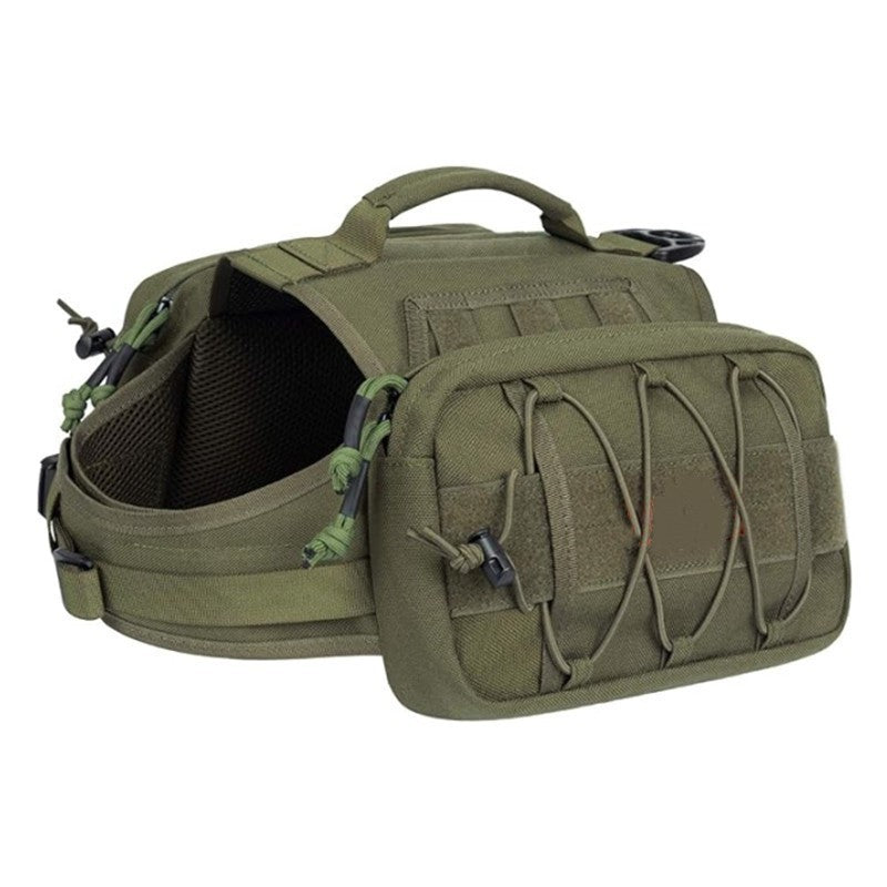 Dog using tactical harness
