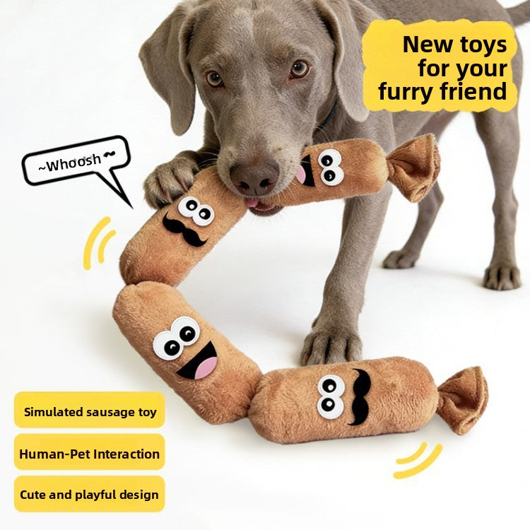 Press Sound Squeaky Plush Dog Toy