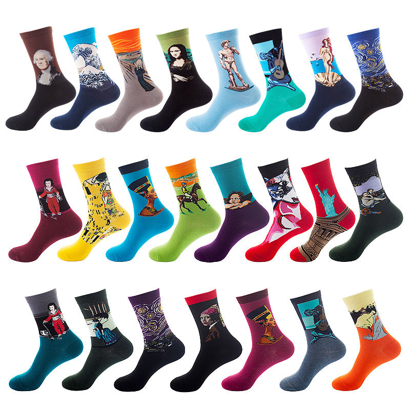 Mid-Calf Cotton Blend Socks