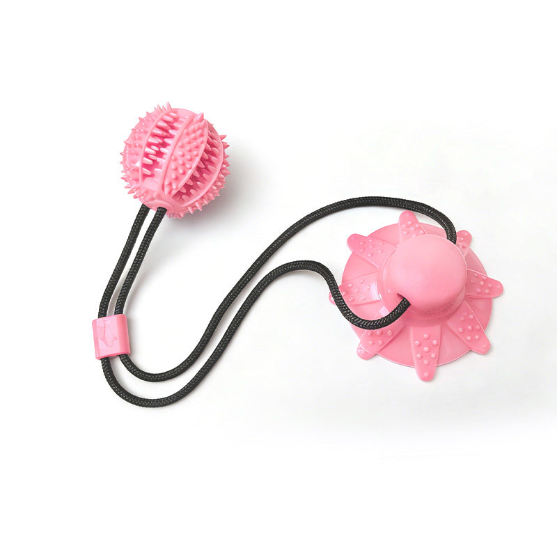 Pet Toy Suction Cup Treat Ball Dog Teeth Cleaning Chew Toy