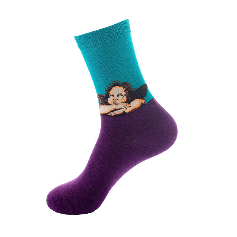Mid-Calf Cotton Blend Socks