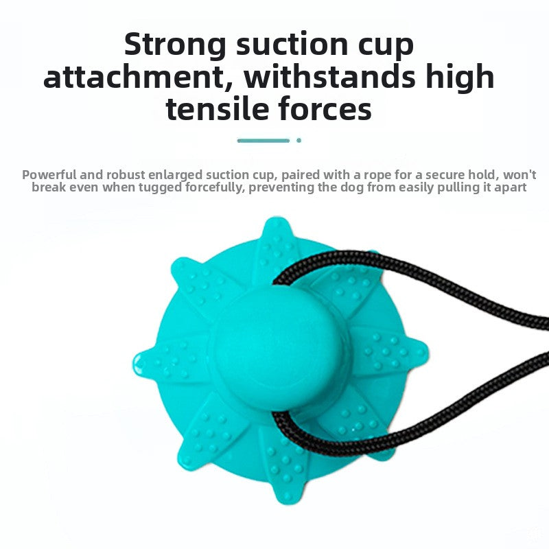 Pet Toy Suction Cup Treat Ball Dog Teeth Cleaning Chew Toy