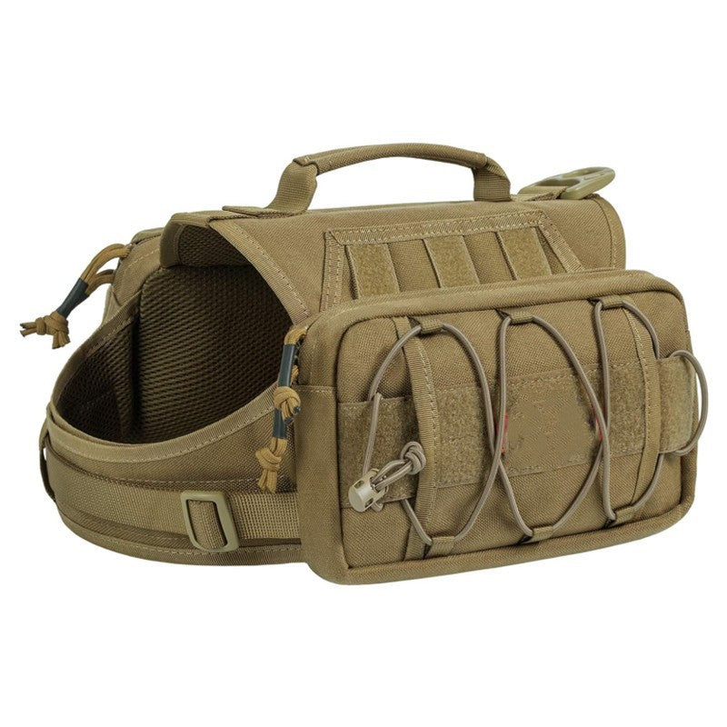 Dog using tactical harness