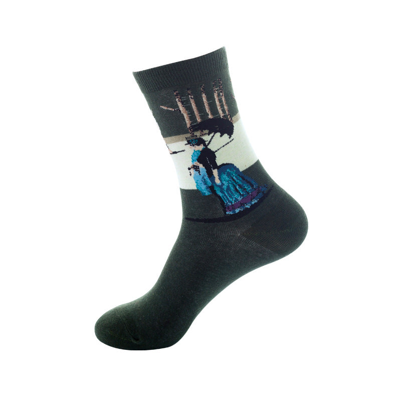 Calcetines de mezcla de algodón a media pantorrilla