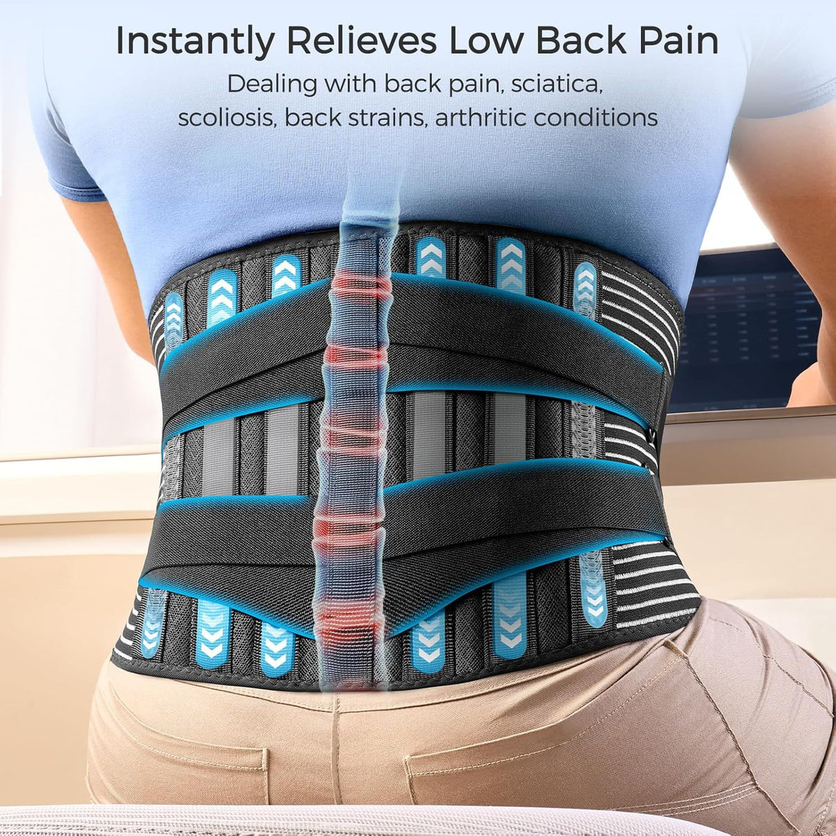 Best-selling Sports Lumbar Support Belt with Dual Compression