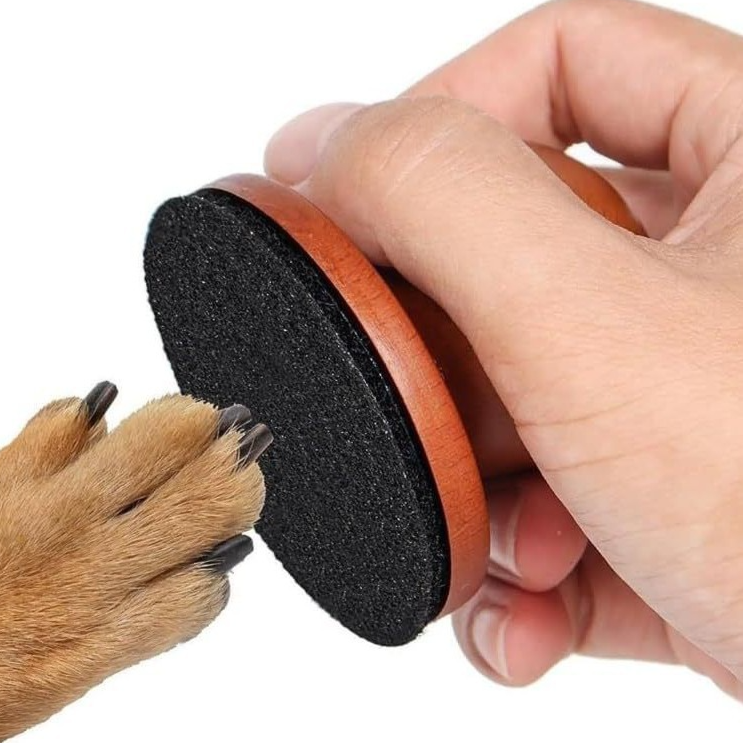 Solid wood dog paw massager