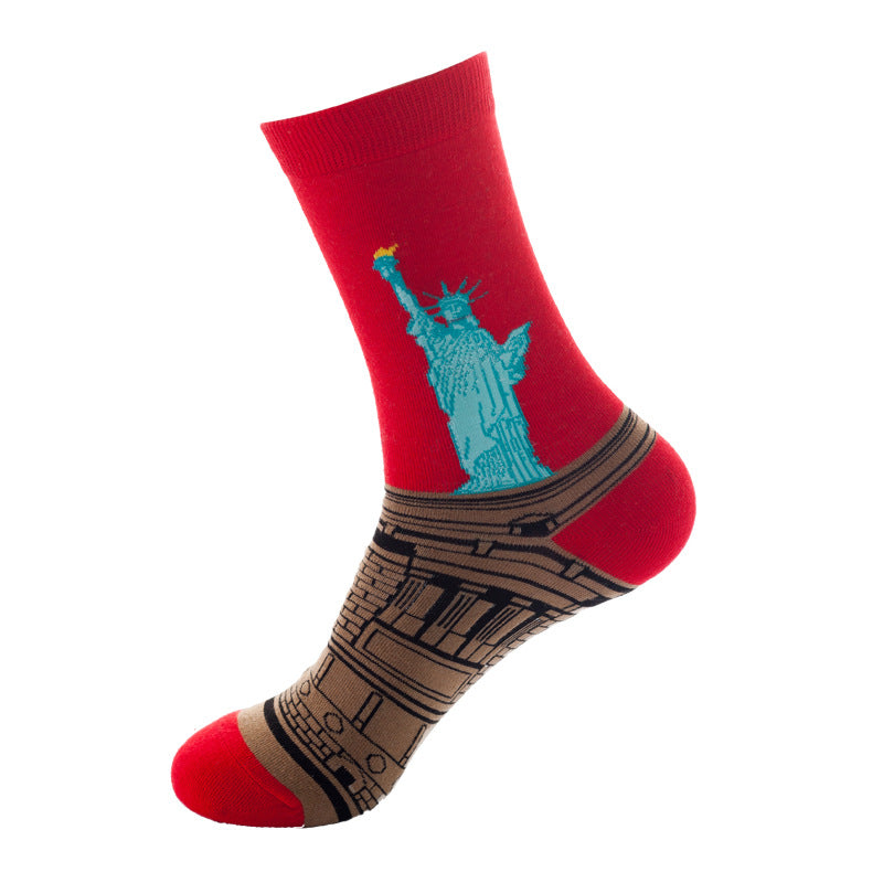 Mid-Calf Cotton Blend Socks