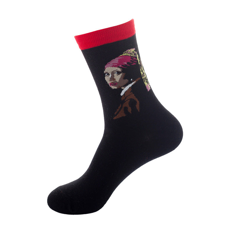 Mid-Calf Cotton Blend Socks
