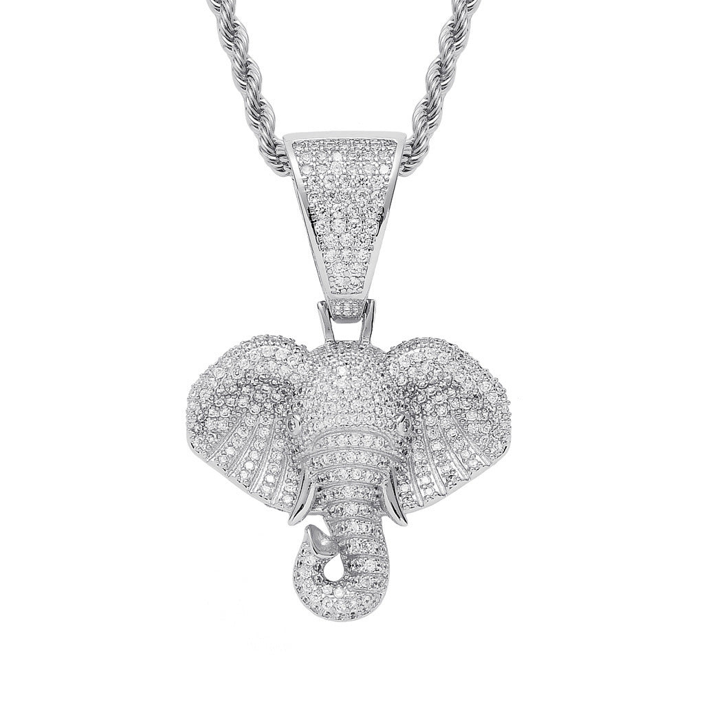 Elephant Head Hip Hop Pendant