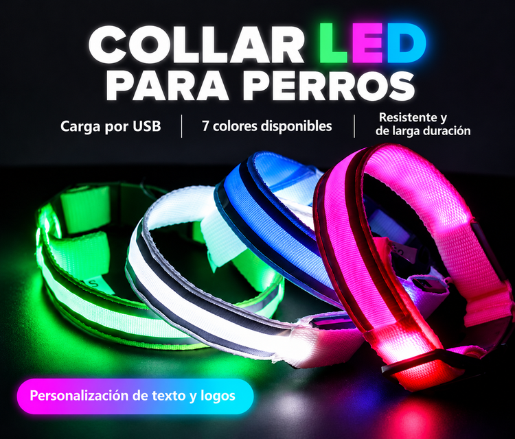  reflectantes Collar Led