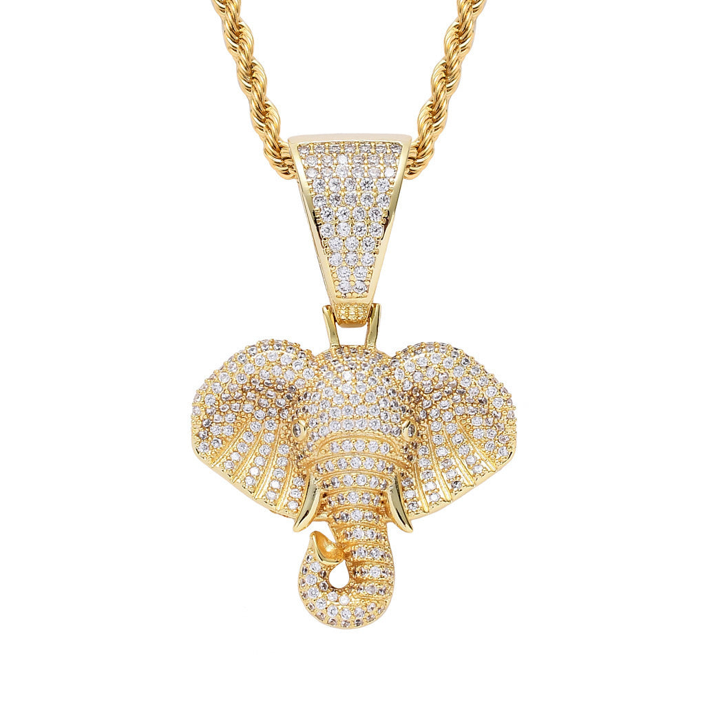 Elephant Head Hip Hop Pendant