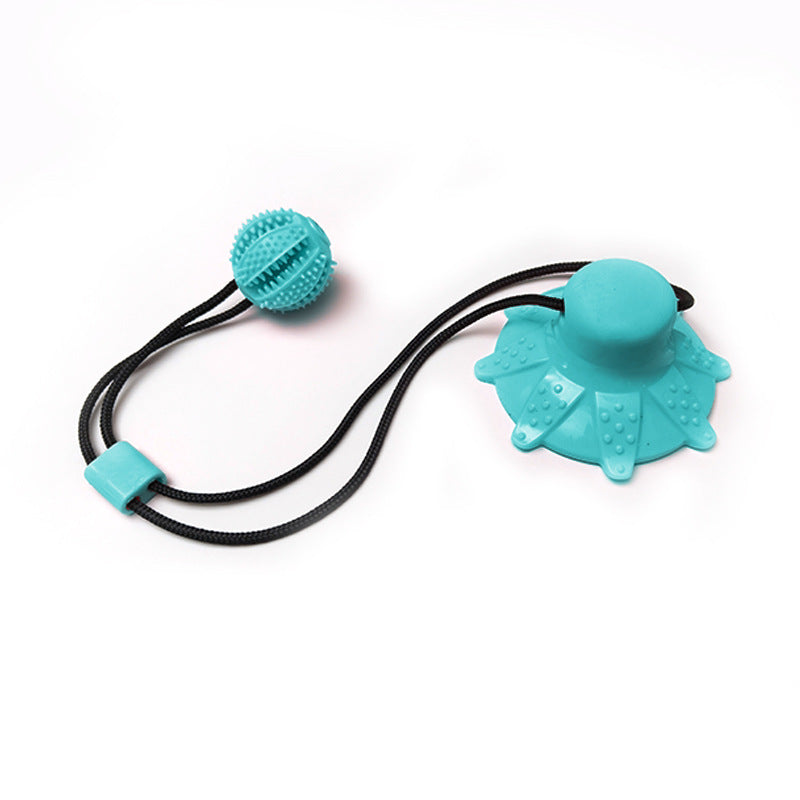 Pet Toy Suction Cup Treat Ball Dog Teeth Cleaning Chew Toy