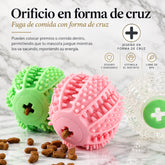 Juguete Pelota con Ventosa y Premios para Limpiar Dientes de Perro