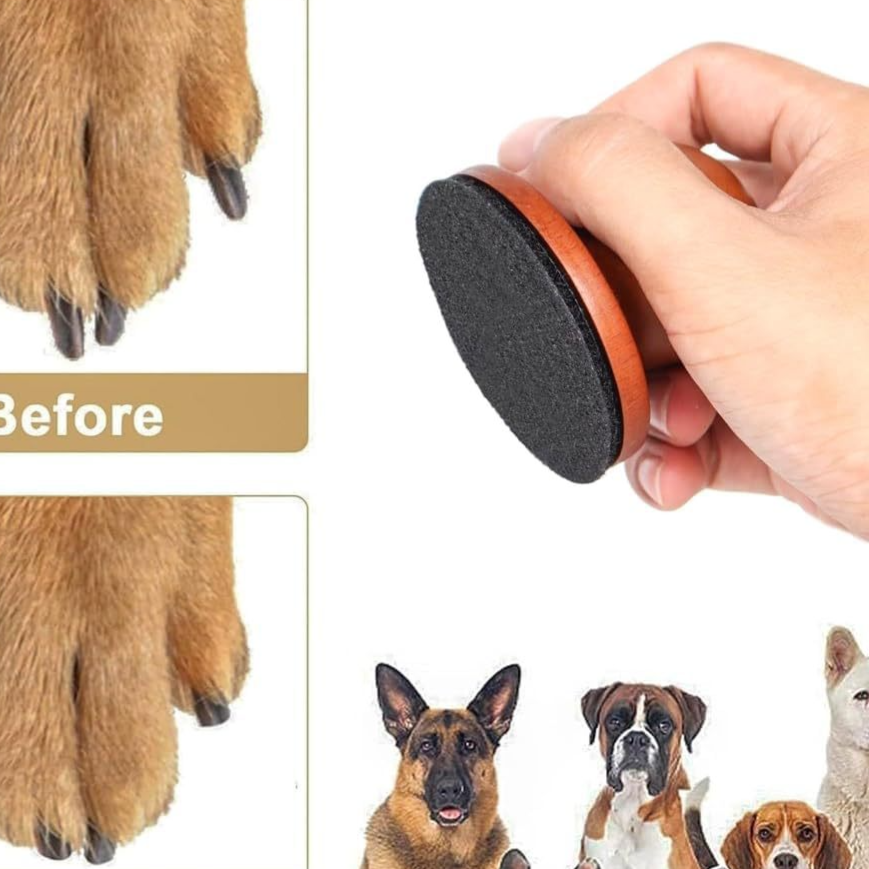 Solid wood dog paw massager