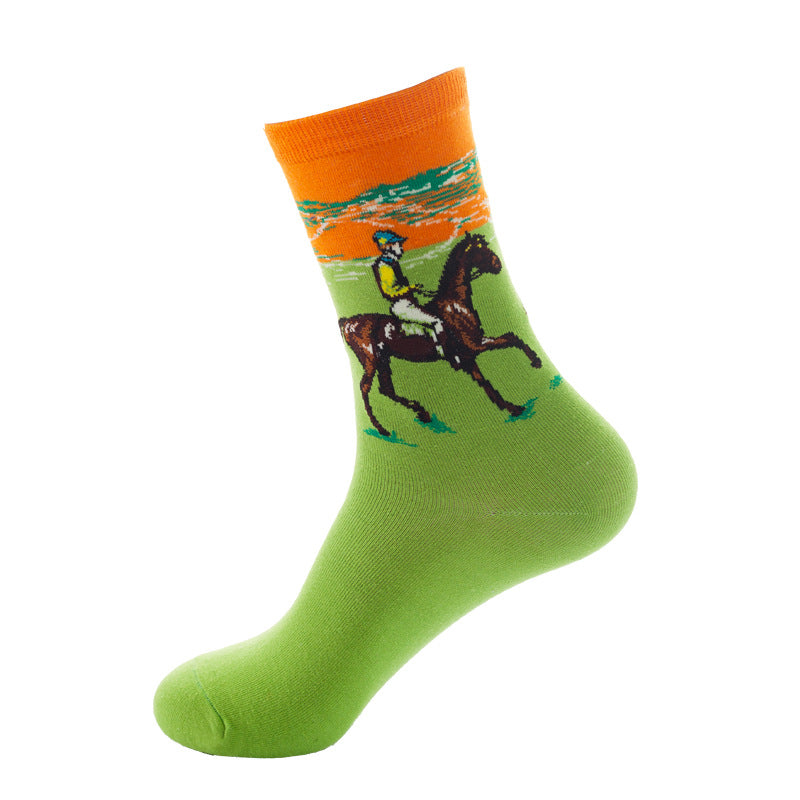 Mid-Calf Cotton Blend Socks