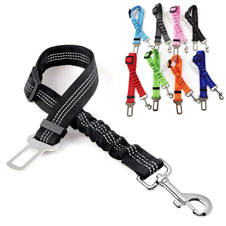 Reflective Telescopic Dog Leash with Car Safety Belt