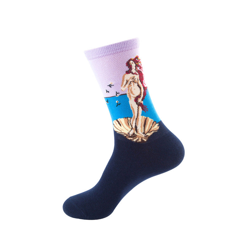 Mid-Calf Cotton Blend Socks