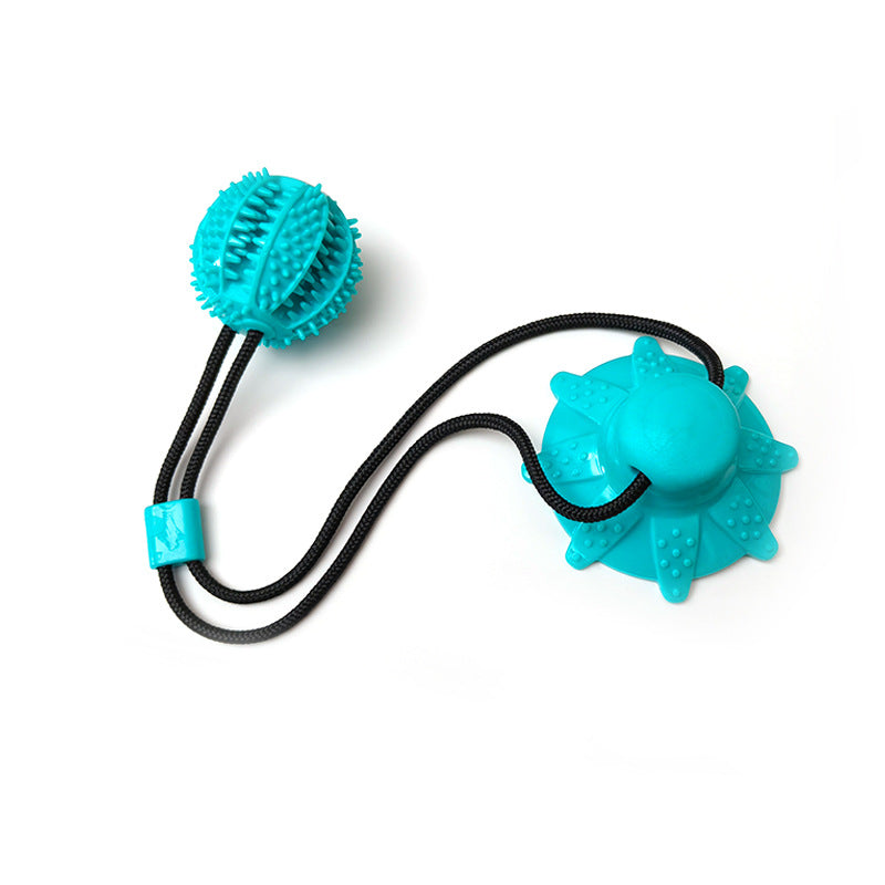 Pet Toy Suction Cup Treat Ball Dog Teeth Cleaning Chew Toy