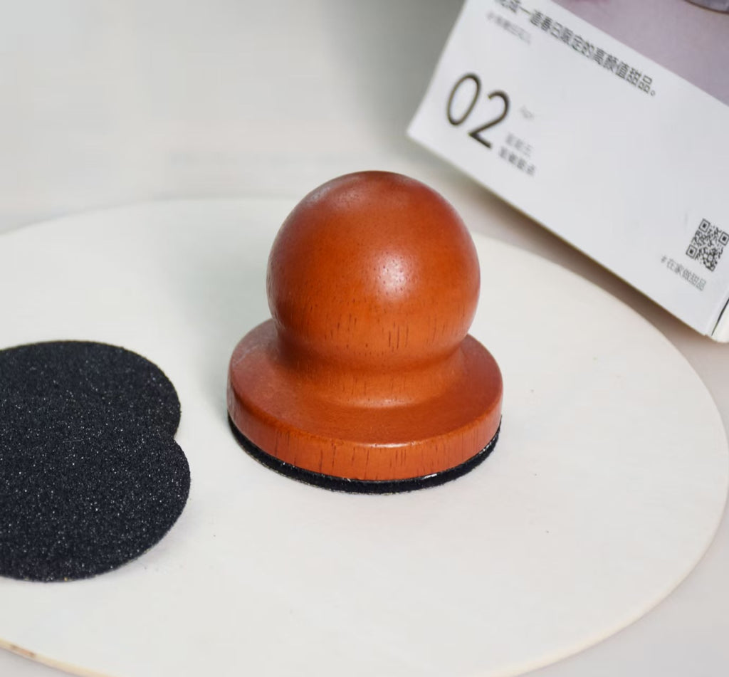Solid wood dog paw massager
