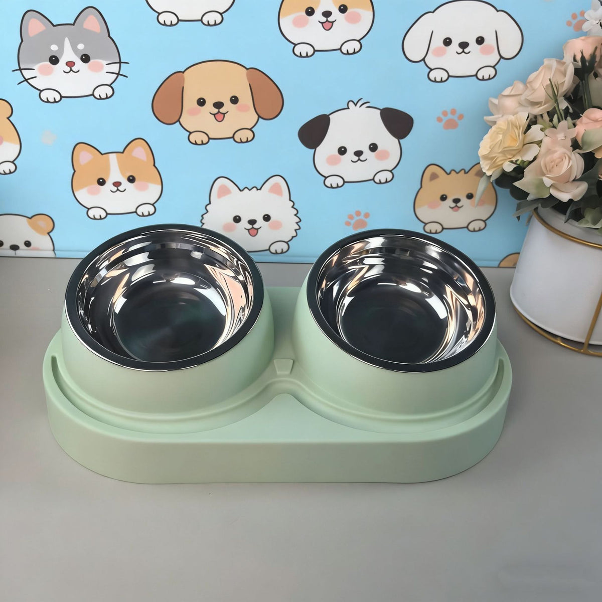 Stainless Steel Cat and Dog Food Bowl