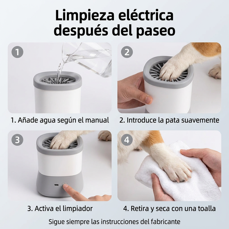 Instrucciones corregidas para el limpiador eléctrico